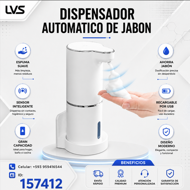 Dispensador Automático de Jabón con Sensor